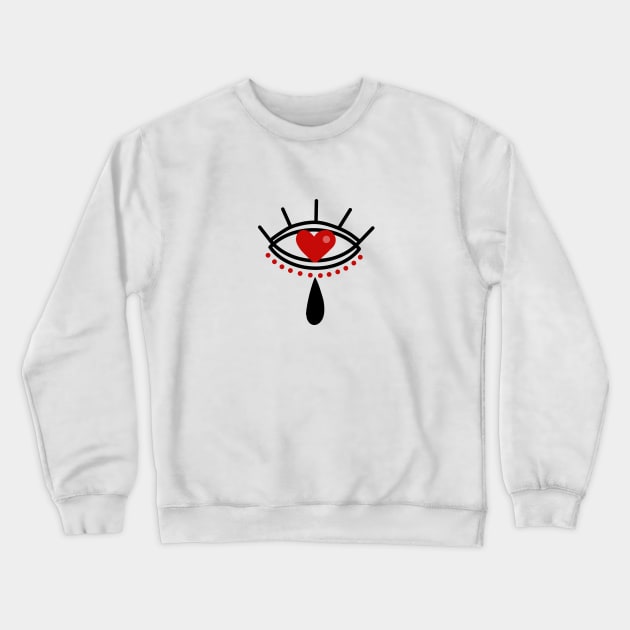 THE EYE HEART Crewneck Sweatshirt by MAYRAREINART